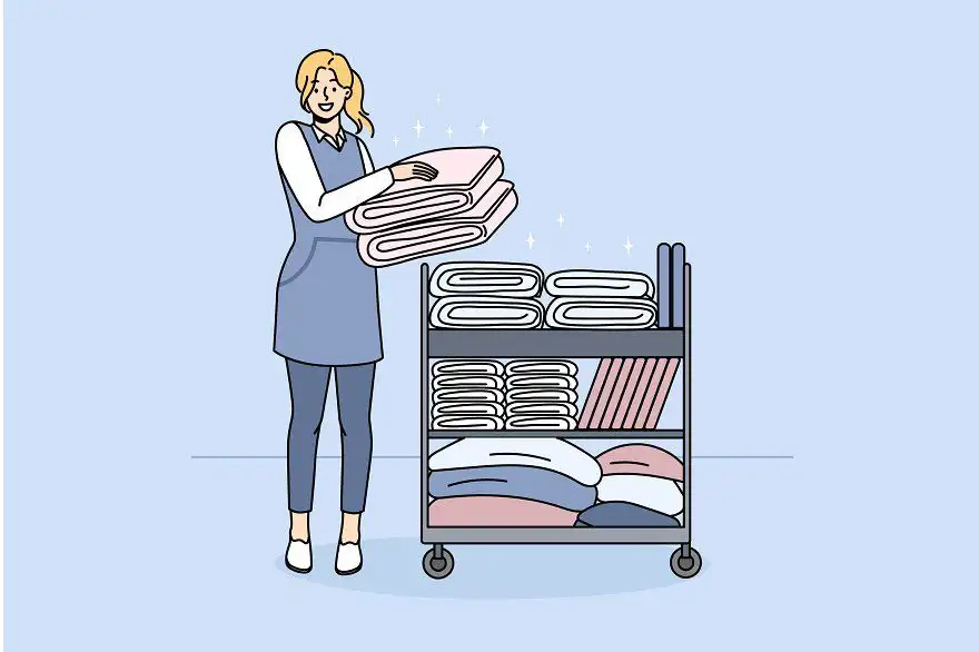 Housekeeping staff managing room maintenance and availability