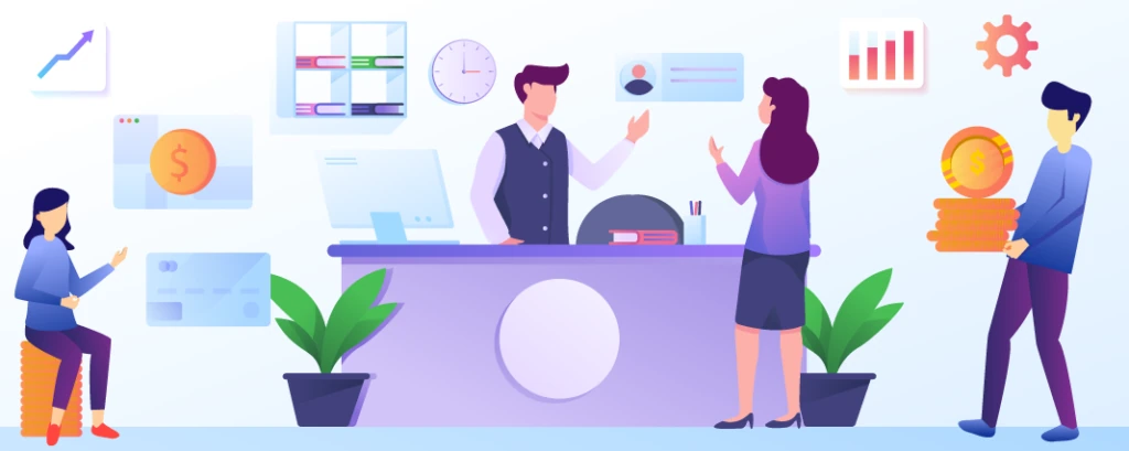 Hotel management software integrating front desk, housekeeping, restaurant, and accounting operations