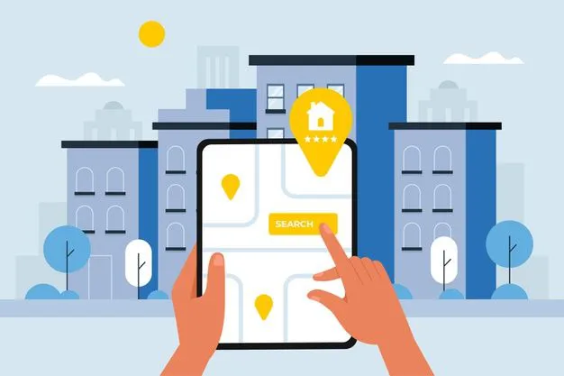 finding hotel location on tab